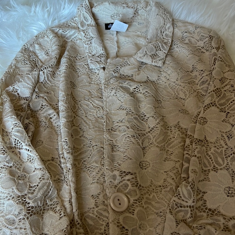 Lace button up blouse
